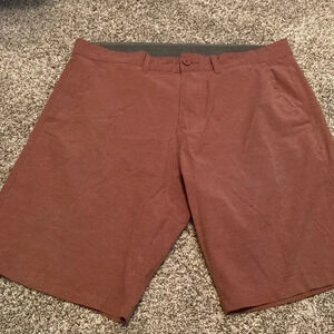 Burnside size 36 men’s light weight shorts- red/brown in color like new